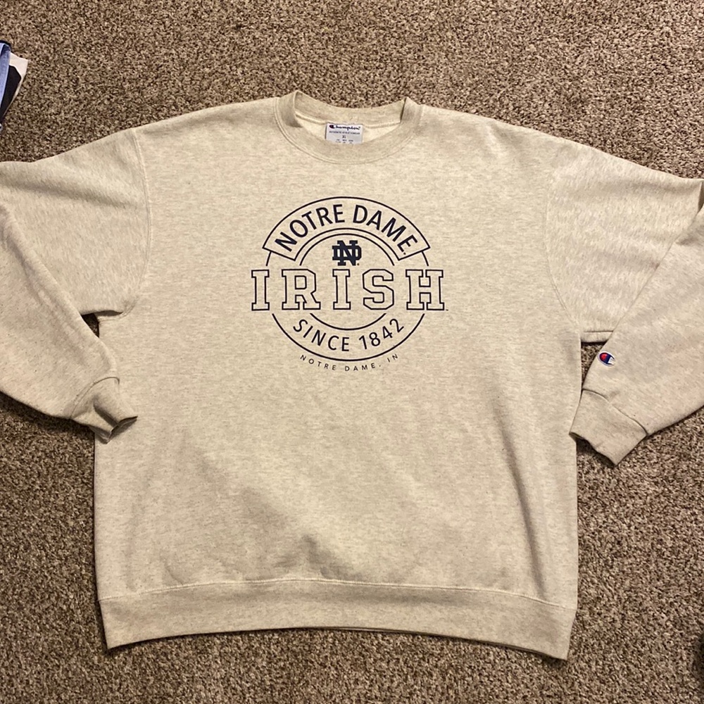 Champion Notre Dame University Crewneck Sweatshirt